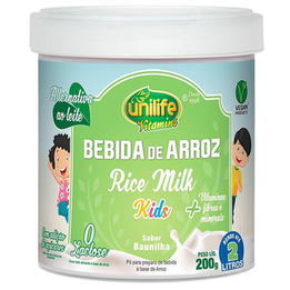 Leite Vegetal De Arroz Kids Em Pó Baunilha Unilife 200G