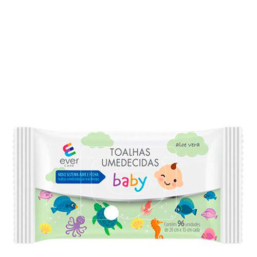 Imagem do produto Lenço Umedecido Baby Aloe Vera Ever Care 96 Unidades