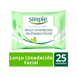 Lenço Umedecido Facial Simple Cleansing Wipes 25 Unidades