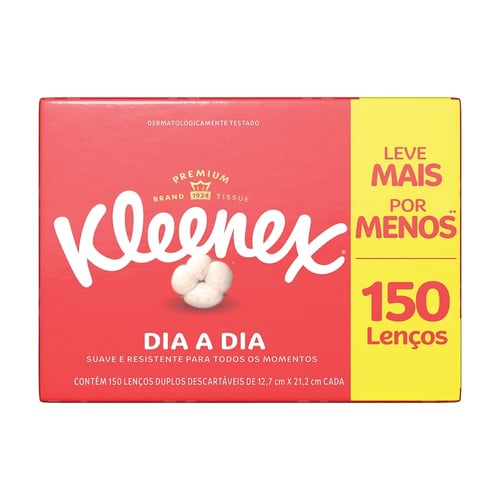 Imagem do produto Lencos Papel Kleenex Classic Com 150 Unidades