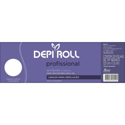Imagem do produto Lenços Para Depilação Depiroll Profissional 20 Folhas