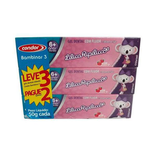 Imagem do produto Leve 3 Pague 2 Gel Dental Condor Bambinos Lilica Repilica Com 50G Cada