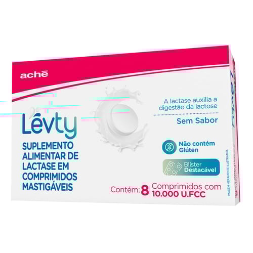 Imagem do produto Lévty Sem Sabor Aché 8 Comprimidos Mastigáveis