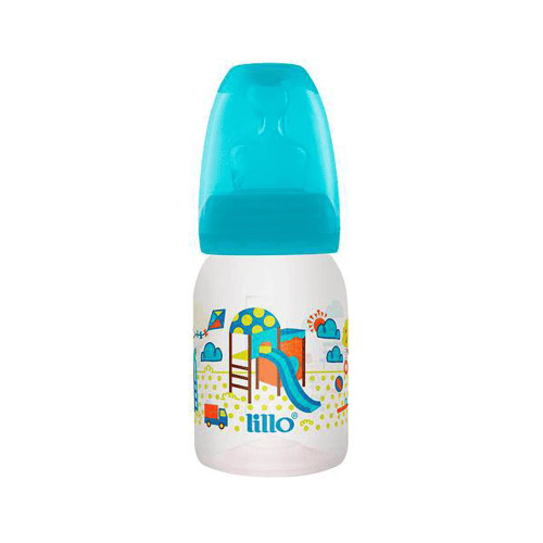 Lillo Mamadeira Divertida Orto Sil 120 Ml Azul