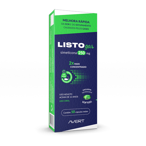 Imagem do produto Listogas 250Mg 10 Cápsulas