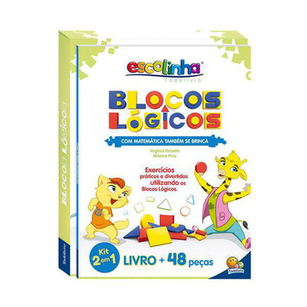 Imagem do produto Livro Escolinha Blocos Lógicos Com Matemática Também Se Brinca 2 Em 1