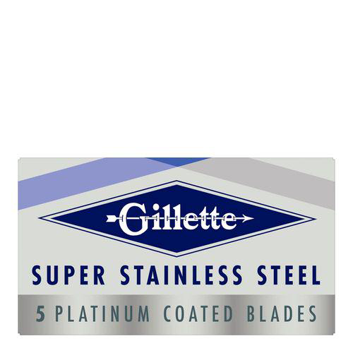 Lmina De Barbear Gillette Platinum Duplo Fio 6 Caixas Com 5 Unidades