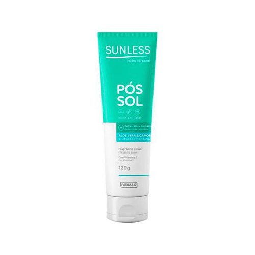 Loção Corporal Pós Sol Sunless Aloe Vera E Camomila Com 120G