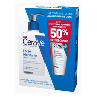 Kit Loção Hidratante Corporal CeraVe 473Ml + Creme Reparador 50G