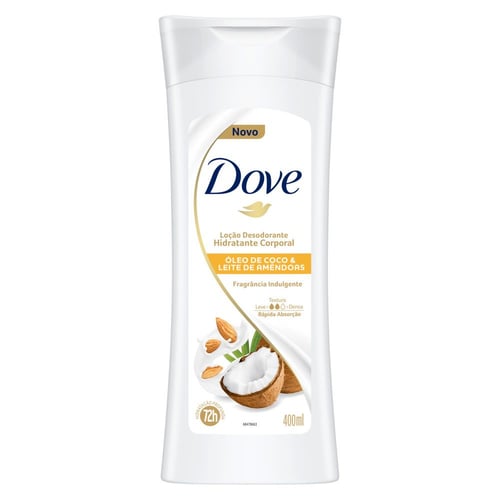 Loção Hidratante Dove Floral Óleo De Coco E Leite De Amêndoas 400Ml