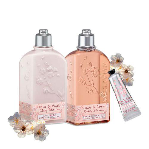 Imagem do produto Loccitane Fleur De Cerisier Kit Sabonete 250Ml+Locao Hidratante 250Ml+ Creme Para Maos 30Ml