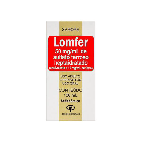 Imagem do produto Lomfer Sulfato Ferroso 500Mg 10Ml Xarope