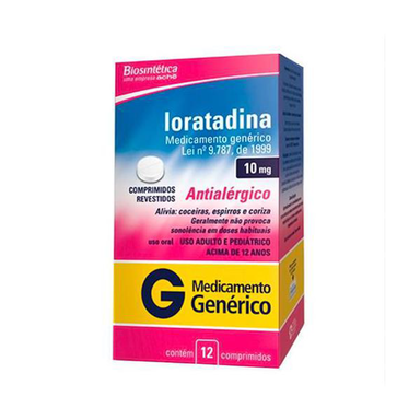 Loratadina - 10Mg 12 Comprimidos Aché Genérico
