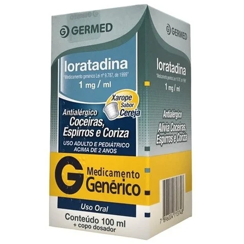 Loratadina 1Mg/Ml - 100Ml Xarope Germed Genérico