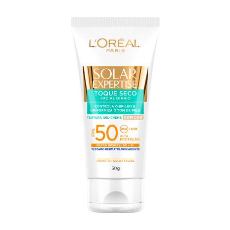 Imagem do produto Loreal Solar Expertise Fps 50 Toque Seco Com Cor Facial 50G