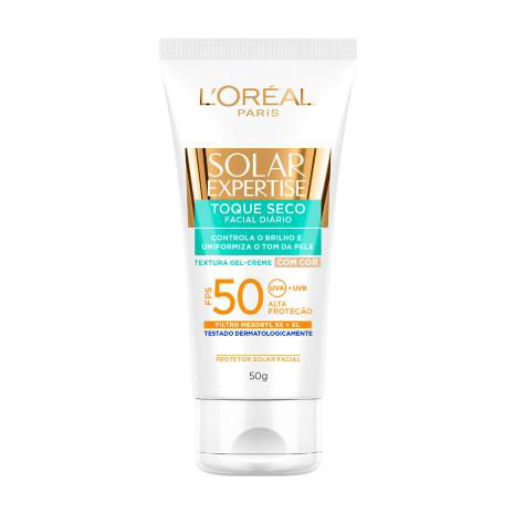 Loreal Solar Expertise Fps 50 Toque Seco Com Cor Facial 50G