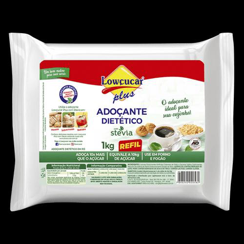 Imagem do produto Lowçucar Plus Adoçante C/ Stevia Refil 1Kg