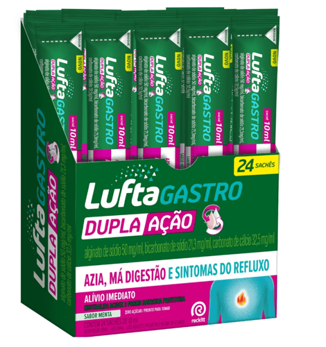 Luftagastro Dupla Ação (50 + 21,3 + 32,5) Mg/Ml - Sachê 10Ml