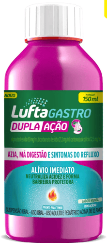 Luftagastro Dupla Ação 50Mg/Ml - Menta Zero Açúcar 150Ml