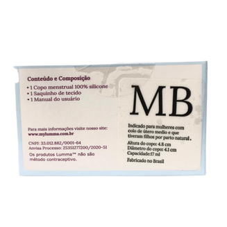 Imagem do produto Lumma Easy Cup Coletor Menstrual Cml Colo Medio Longo