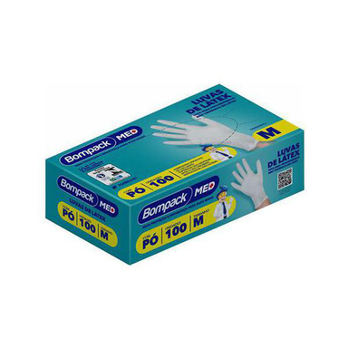 Imagem do produto Luva De Látex Bompack Com 100 Unidades Com Pó Tamanho M