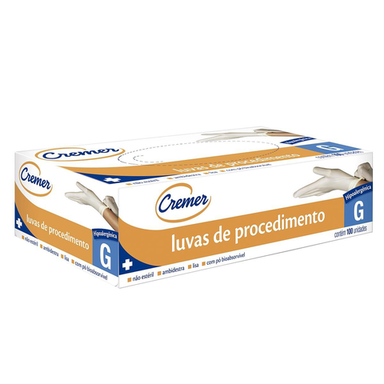 Luva De Procedimento Cremer Com 100 Unidades Tamanho Grande