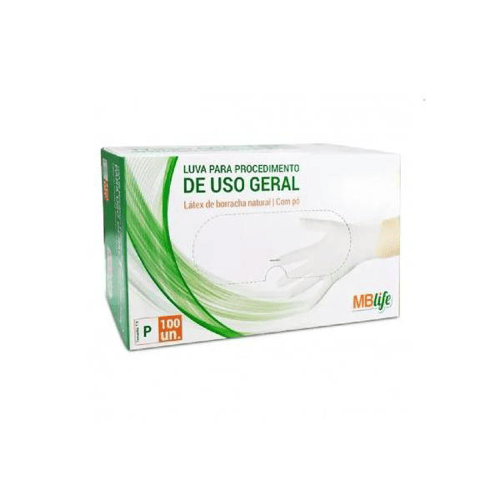 Imagem do produto Luva Latex Mb Life Tam P Com Talco Com 100Un