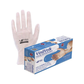 Luva Procedimento Vinil G Medica 100 Unidades Volk