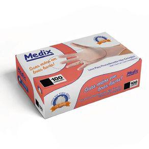 Luva Vinil Saúde C/Pó Tamanho M Caixa 100Unidades Medix Medix Brasil