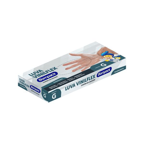 Imagem do produto Luva Vinilflex Com 100 Transparente Sem Po G