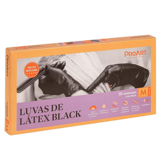 Imagem do produto Luvas De Látex Black Reutilizável Proart