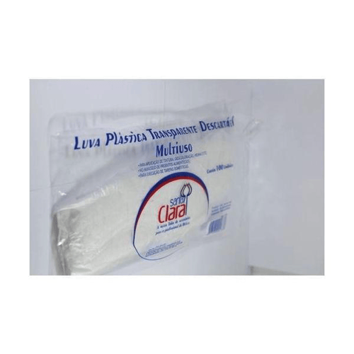 Luvas - Desc.transparente 100Un Sta Clara