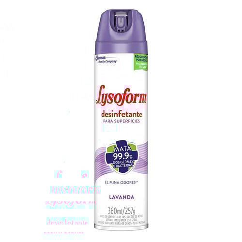 Lysoform Spray Desinfetante Para Uso Geral Lavanda 360Ml