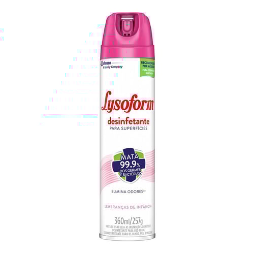 Lysoform Spray Desinfetante Para Uso Geral Lembranças De Infncia 360Ml