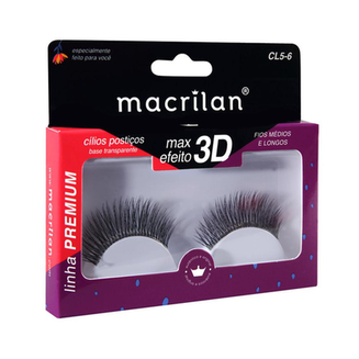 Imagem do produto Macrilan Cílios Postiços Maxi Efeito Fios Médios Longos Cl56