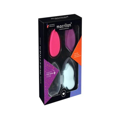 Imagem do produto Macrilan Trio Esponjas De Base P/ Maquiagem