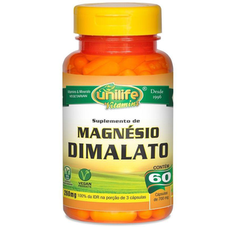 Imagem do produto Magnésio Dimalato Unilife 60 Cápsulas De 700Mg