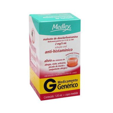 Maleato De Dexclorfeniramina - 120Ml Medley Genérico