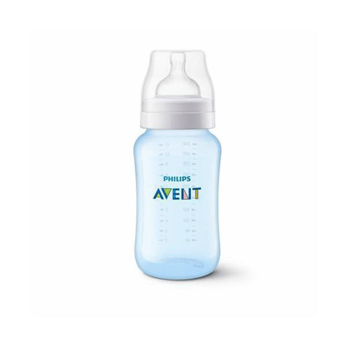 Mamadeira Airflex Classic+ Azul 330Ml 3M+ Philips Avent Scf568/17 Mamadeira Classica Pp 330Ml Azul