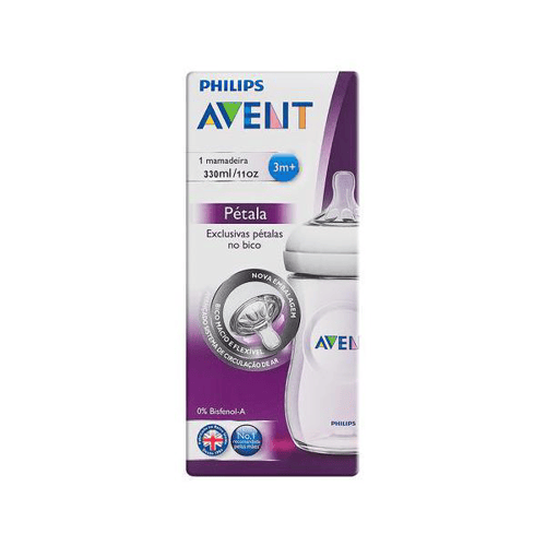 Imagem do produto Mamadeira Avent Pétala Bico De Silicone Nível 3 330Ml 3+ Meses