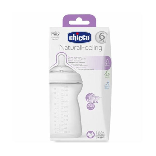 Imagem do produto Mamadeira Chicco Step Up Fluxo Rápido Transparente 330Ml