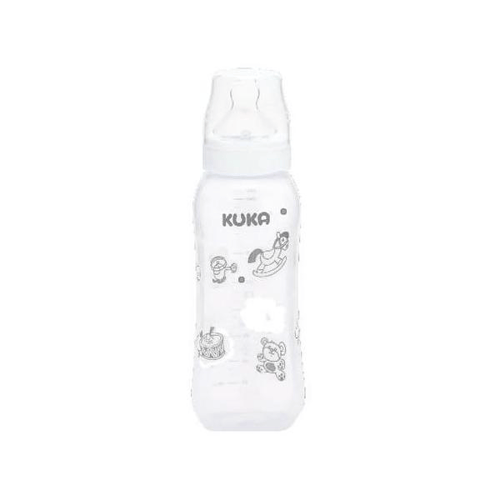 Imagem do produto Mamadeira Kuka Premium Color Bico De Silicone 330Ml Branca