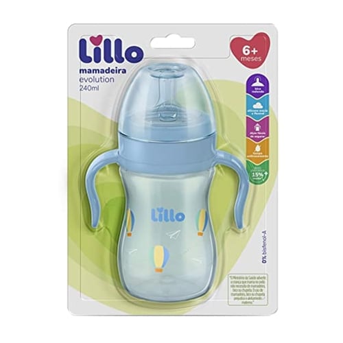 Imagem do produto Mamadeira Lillo Evolution Bico De Silicone De 0 A 6 Meses Menino 150Ml