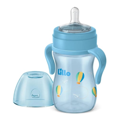 Imagem do produto Mamadeira Lillo Super Evolution Com Alça Azul De 240Ml