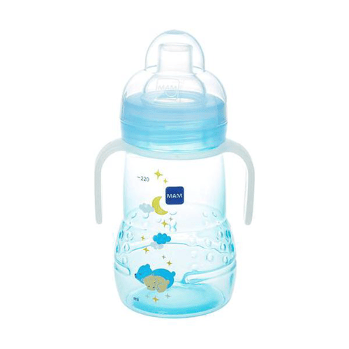mamadeira mam trainer+ night azul +4 meses 220ml
