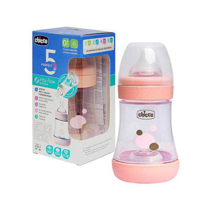 Mamadeira Perfect 5 150Ml Fluxo Inicial Rosa 0M+ Chicco