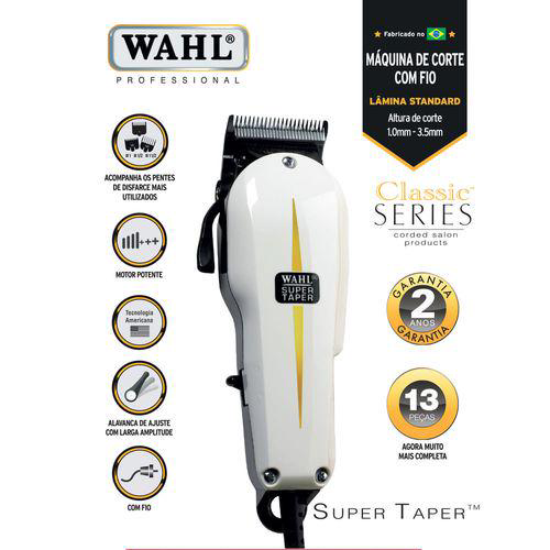 Máquina De Corte De Cabelo Wahl Super Taper #8 220V