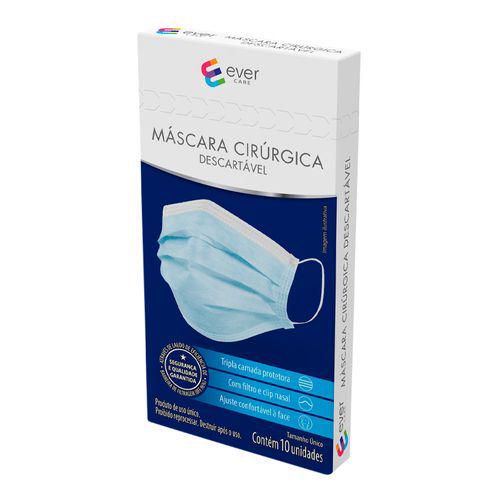 Imagem do produto Máscara Cirurgica Descartável Ever Care 10 Unidades