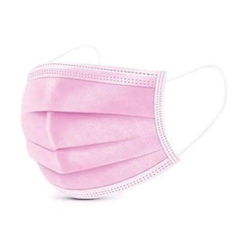 Máscara Cirúrgica Descartável Tripla Com Elástico Rosa Nayr