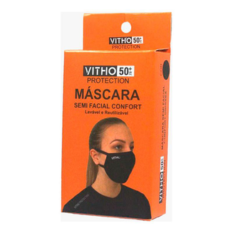 Máscara Confort Com Proteção Uv50 Preto 1 Unidade